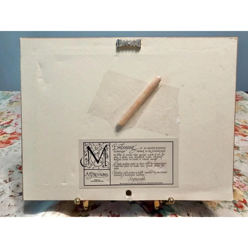 Vintage framed embossed